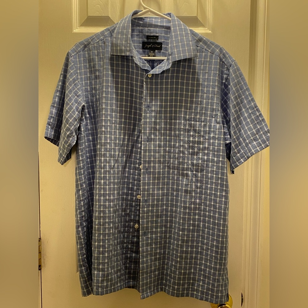 Joseph & Feiss Men's Blue Checkered Shirt